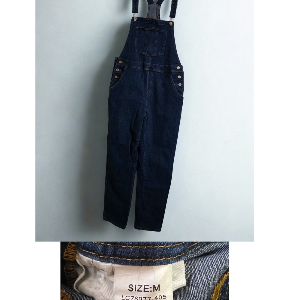 Dark Blue Denim Overalls
